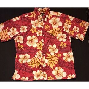 USC Trojans Vintage Red Yellow Floral Hawaiian Camp Aloha Short Sleeve Mens XXL
